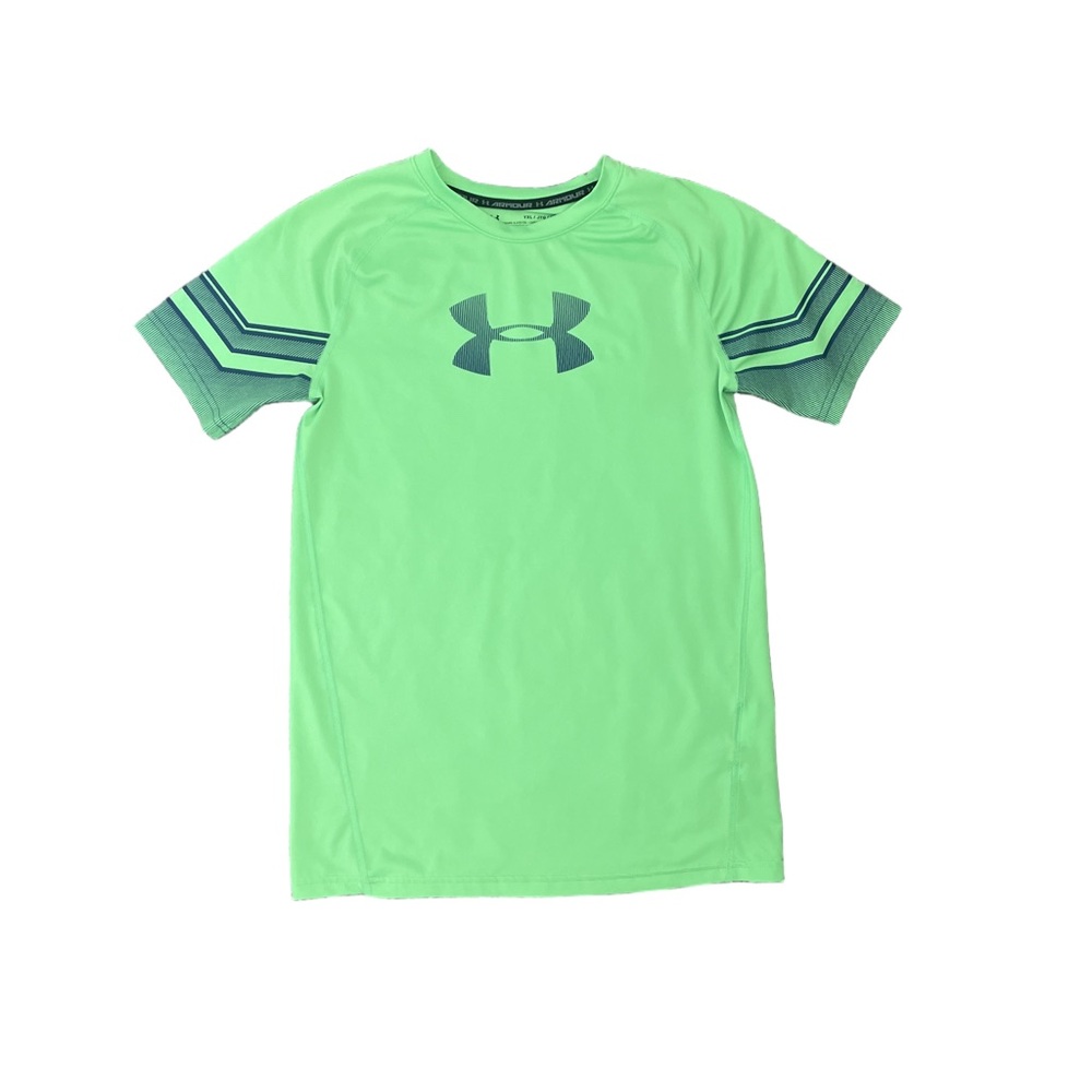 Under Armour Kids' Tees - Lime Green, Black, and Royal Blue - Picture 4 of 4